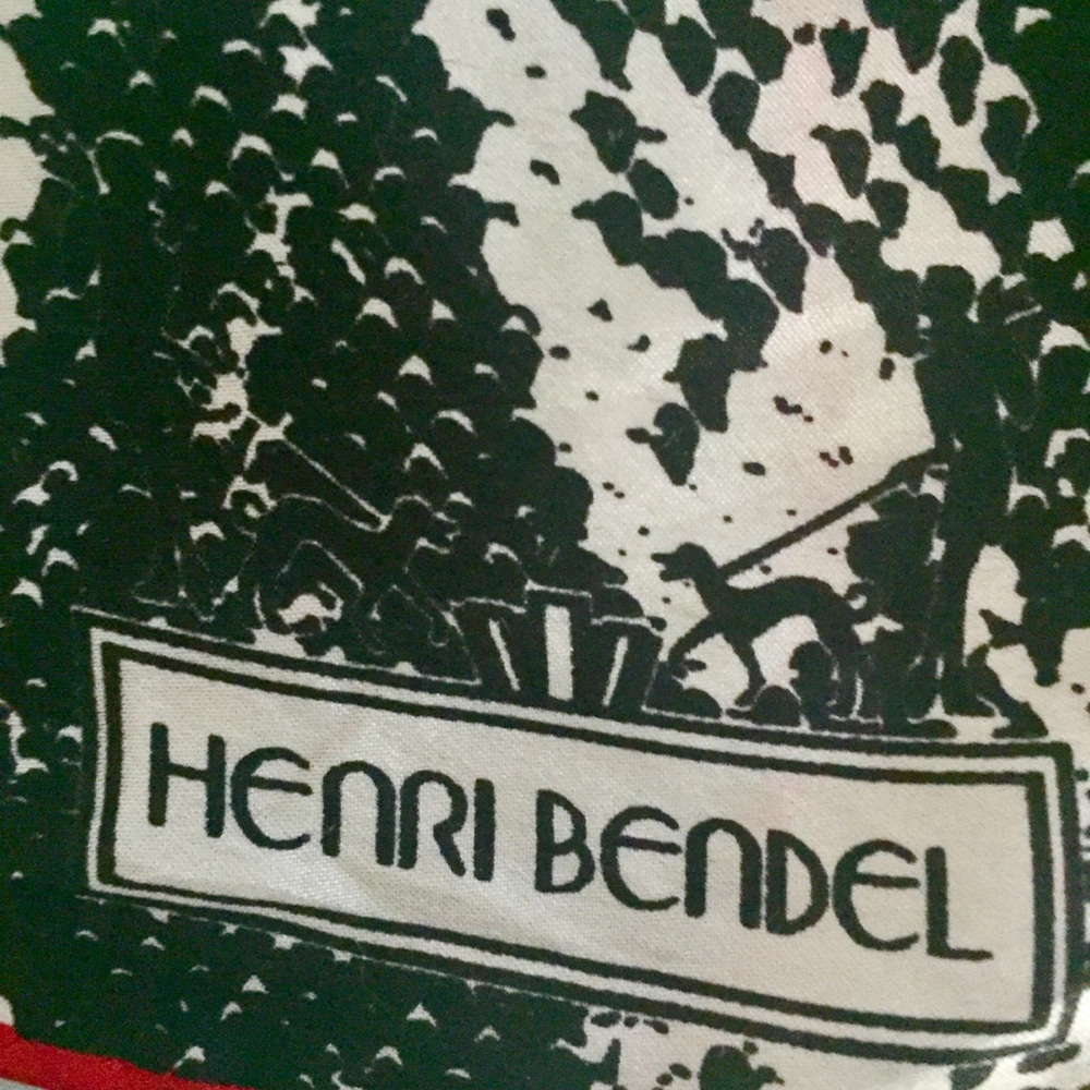 HENRI BENDEL SILK SNAKESKIN PRINT B/W SCARF